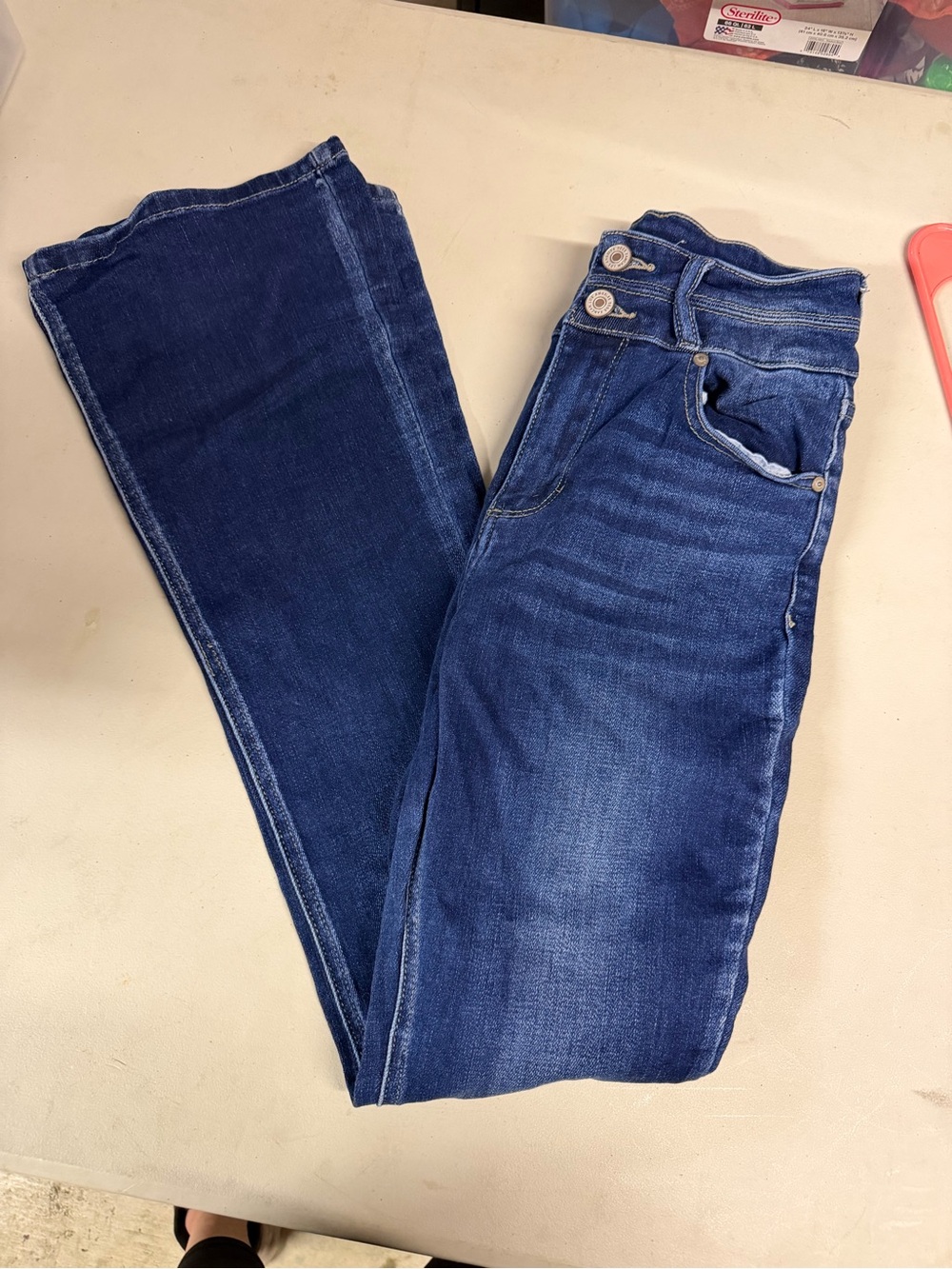 Kancan Women’s Dark Blue Denim Jeans - High Waist Stretch size 3 PETITE